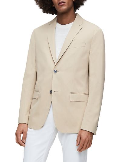 Calvin Klein Ruhák HU998369 | Calvin Klein Cotton Linen Férfi Blézer Khaki